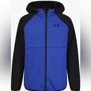 Under Armour Kids' Black and Blue Hooded Jacket